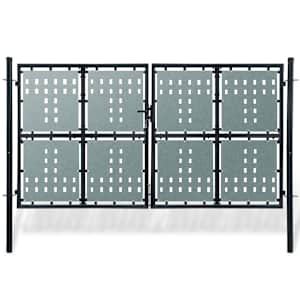 Črna enokrilna ograja 300x150 cm