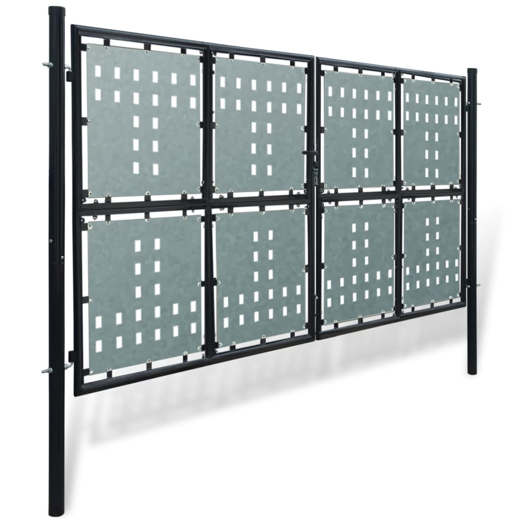 vidaXL Poort enkel 300x200 cm zwart afbeelding