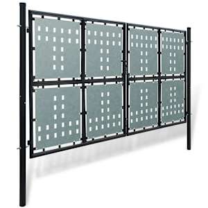 vidaXL Zwarte enkele deur schuttingpoort 300x200 cm