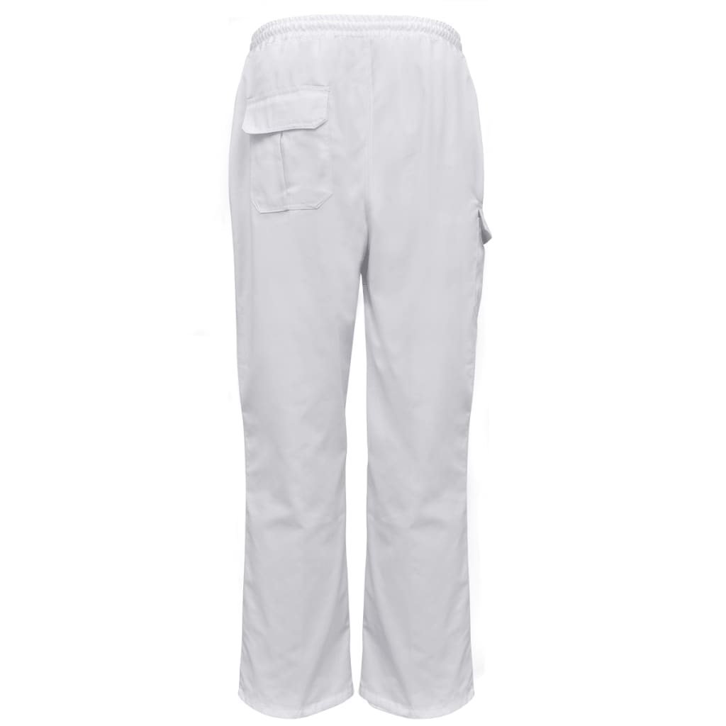 

vidaXL Koksbroek met elastieken band (wit) maat XL (2 stuks)