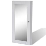 vidaXL Wall Jewelry Cabinet with Mirror White