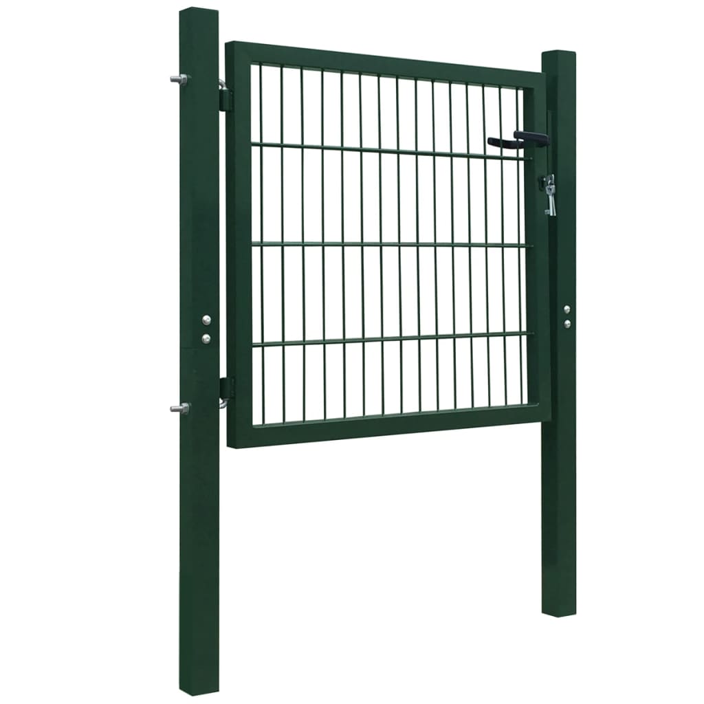 vidaXL Poort dubbelstaafmat (enkel) 106x130 cm groen afbeelding
