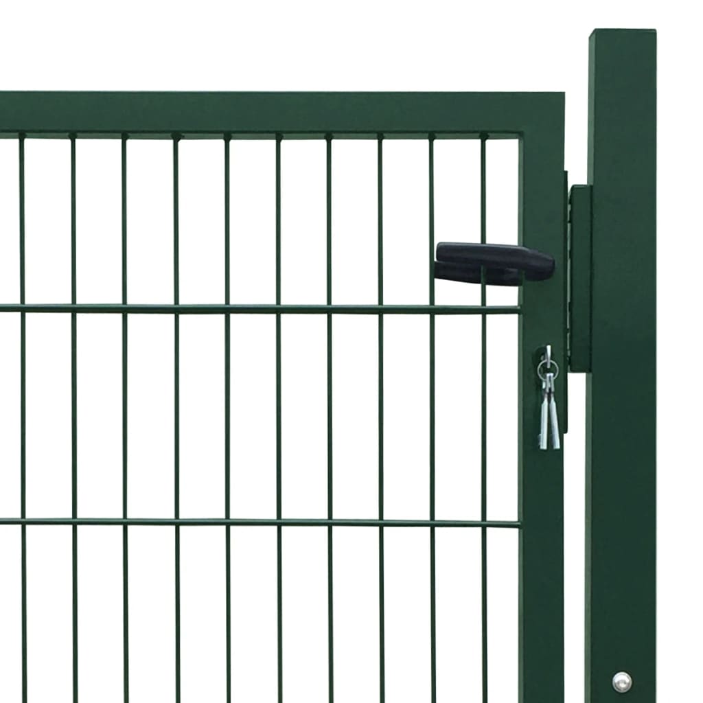 vidaXL 2D Fence Gate (Single) Green 41.7" x 51.2"