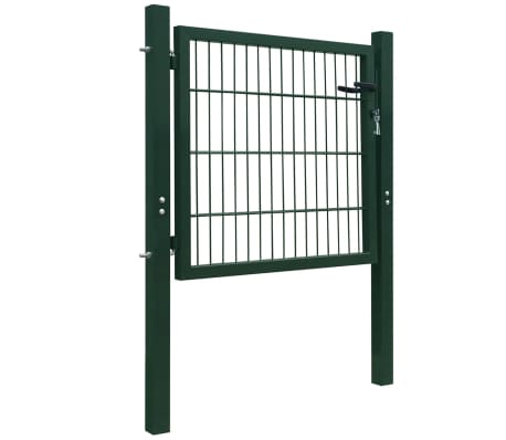 vidaXL 2D Fence Gate (Single) Green 106 x 150 cm