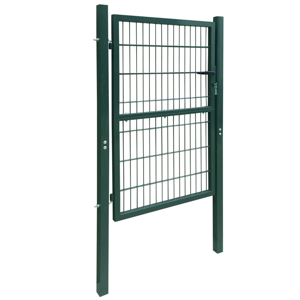 Vidaxl Poarta Pentru Gard 2d (simpla), Verde, 106x170 Cm