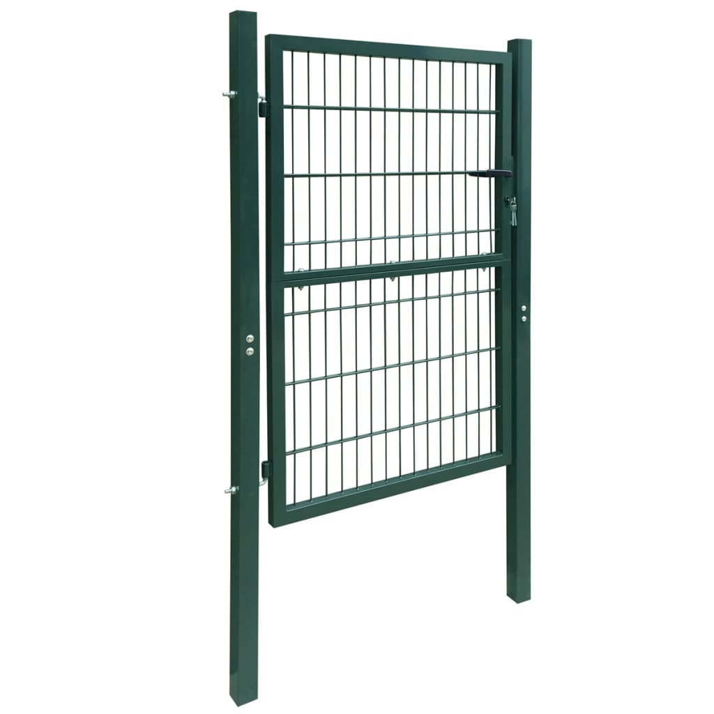 vidaXL Poort dubbelstaafmat (enkel) 106x170 cm groen afbeelding