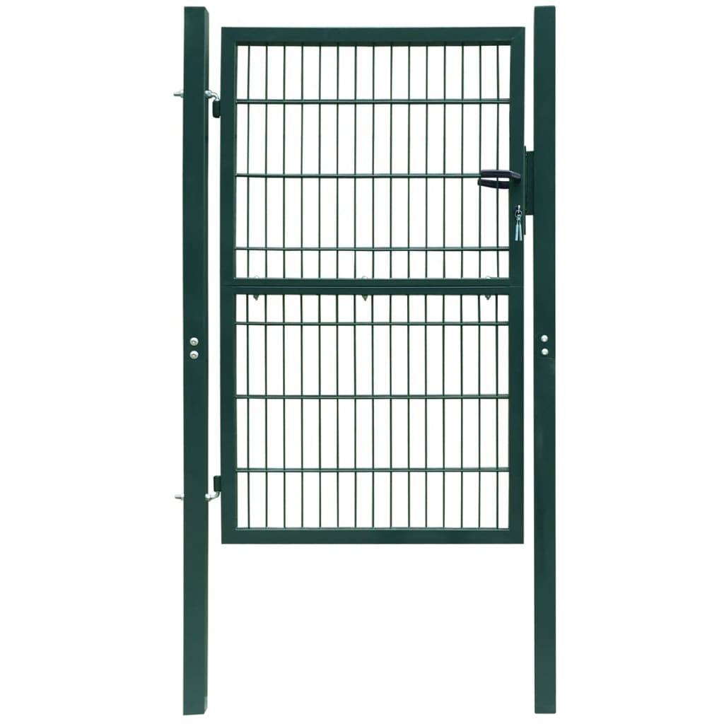 vidaXL Poartă pentru gard 2D (simplă), verde, 106×230 cm vidaXL