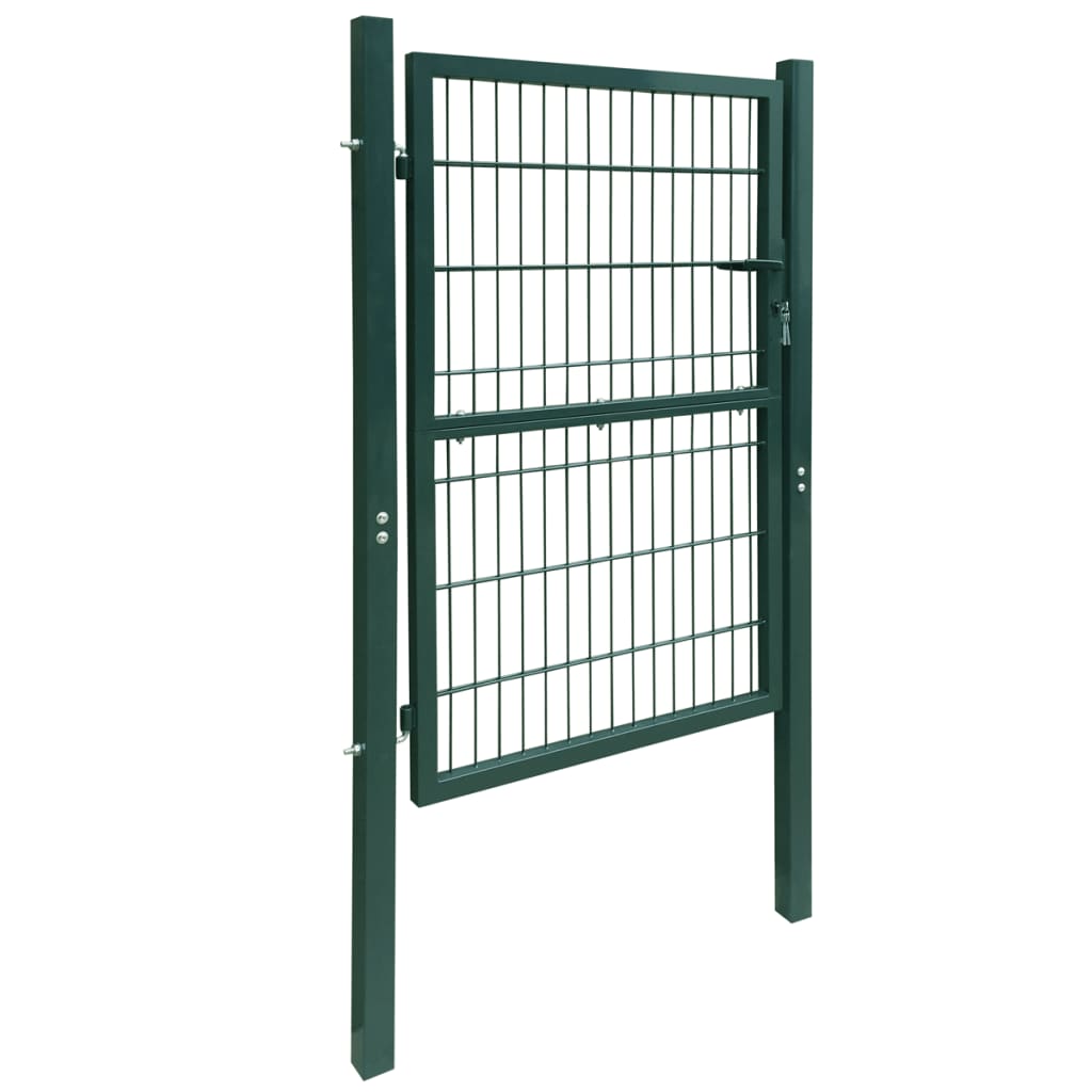 

vidaXL Poort dubbelstaafmat (enkel) 106x230 cm groen