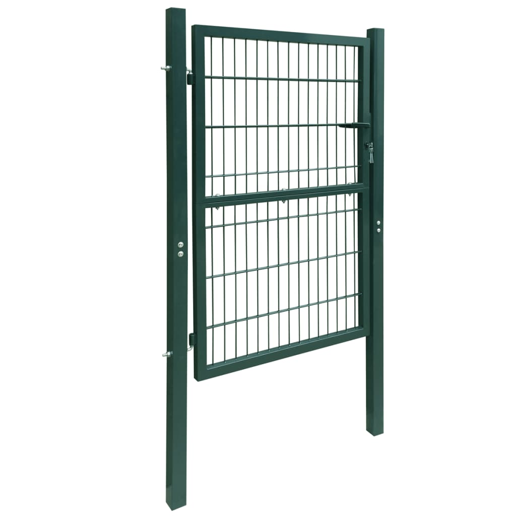 Vidaxl Poarta Pentru Gard 2d (simpla), Verde, 106x230 Cm
