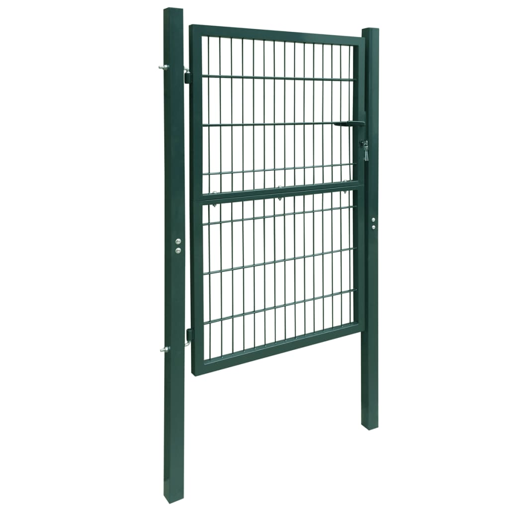 vidaXL Poort dubbelstaafmat (enkel) 106x230 cm groen afbeelding
