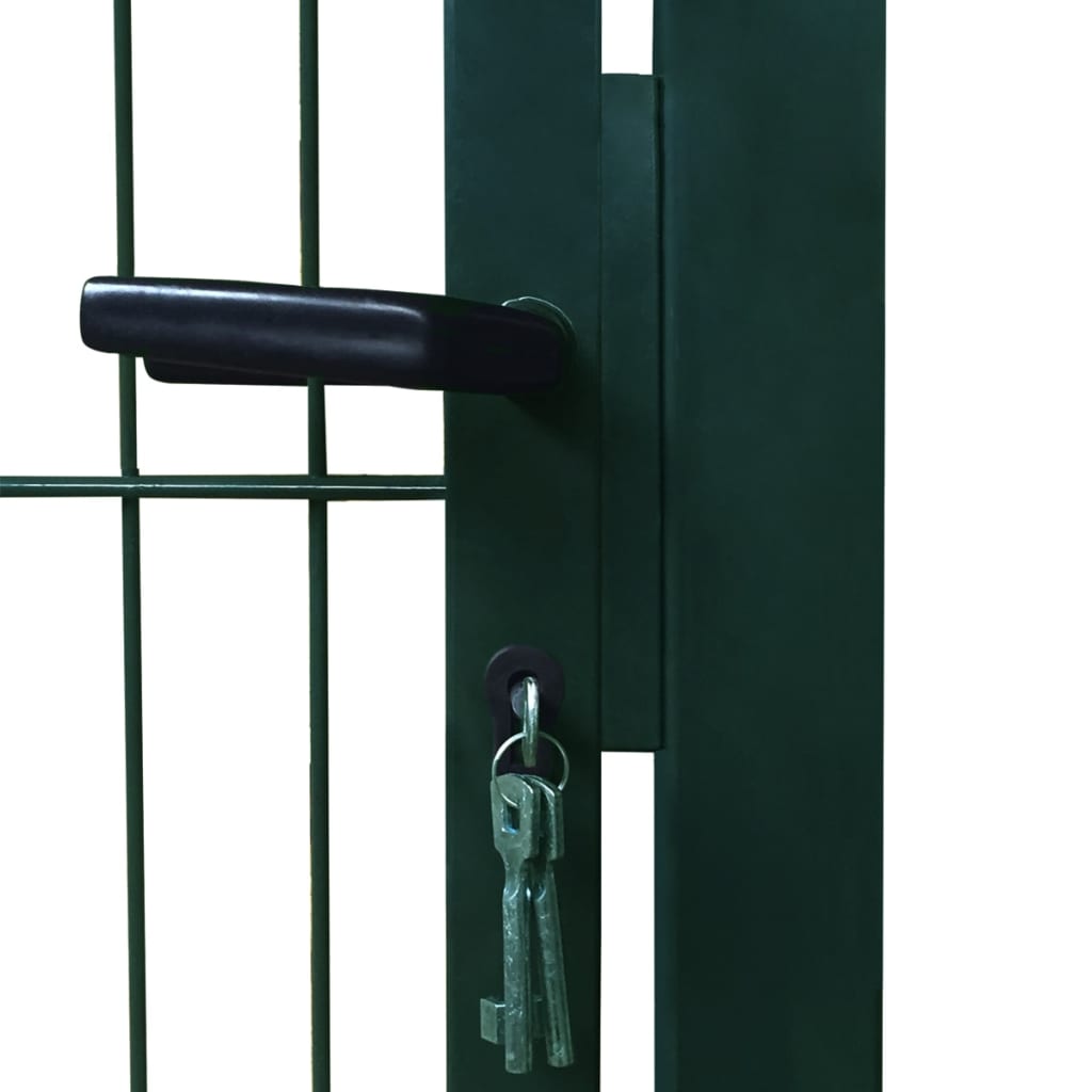 2D Vrata Za Ograjo (Enojna) Zelene Barve 106 x 230 cm