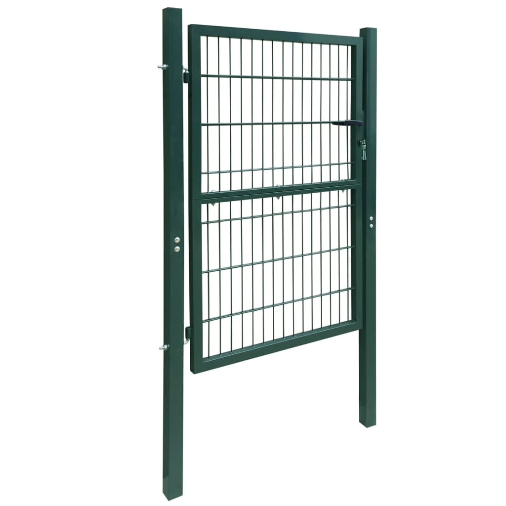 vidaXL Poort dubbelstaafmat (enkel) 106x250 cm groen