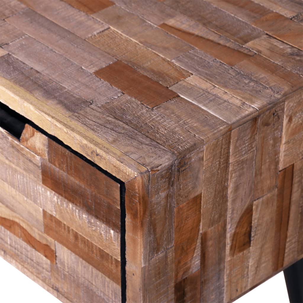 Table console TV avec 4 tiroirs Bois de teck recyclé | meublestv.fr 9
