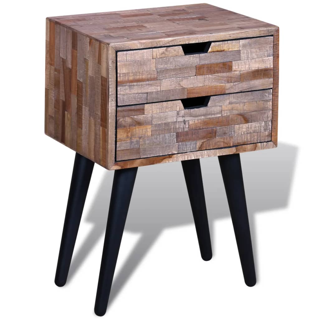 

vidaXL Side Cabinet with 2 Drawers Reclaimed Teak Wood