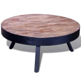 vidaXL Couchtisch Rund Altholz Teak