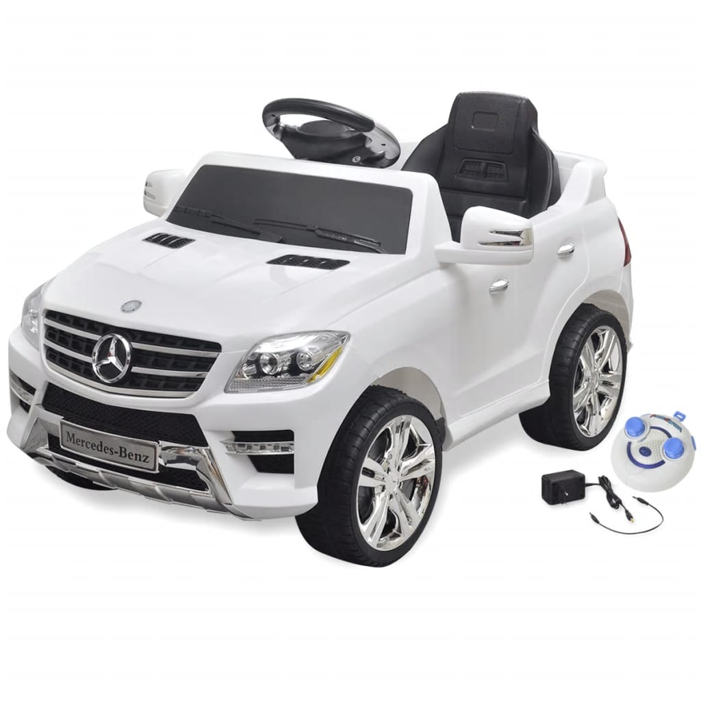 vidaXL Mașinuță electrică Mercedes Benz ML350, alb, 6 V vidaxl.ro