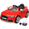 Punane Audi TT RS pealeistutav auto lastele puldiga