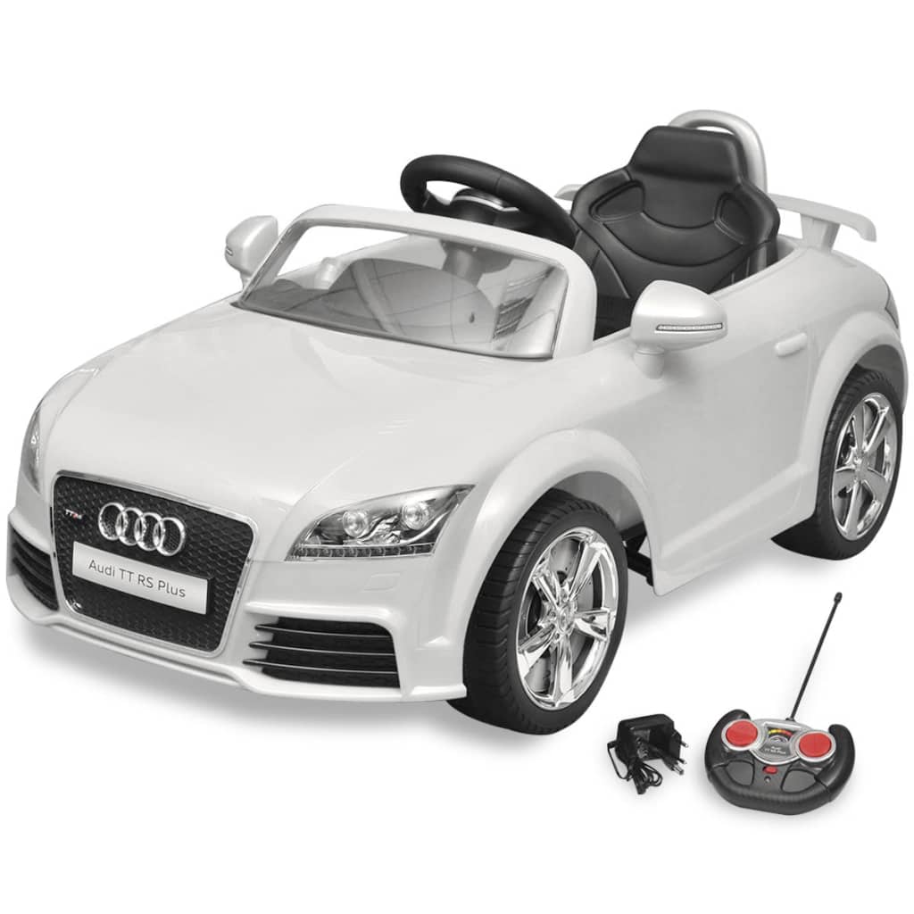Mașină Audi TT RS pentru copii cu telecomandă, alb vidaXL