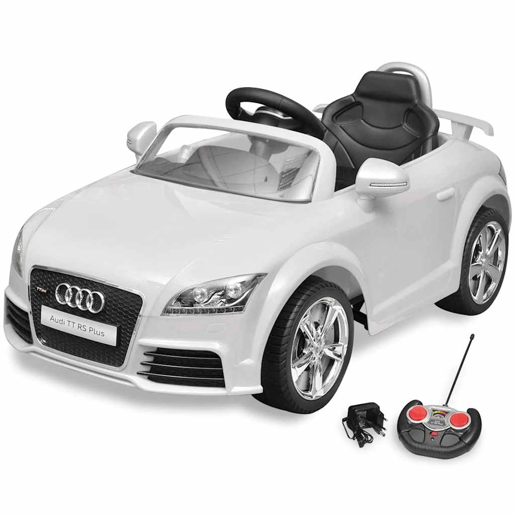 vidaXL Audi TT RS Aufsitzauto für Kinder mit Fernsteuerung Weiß