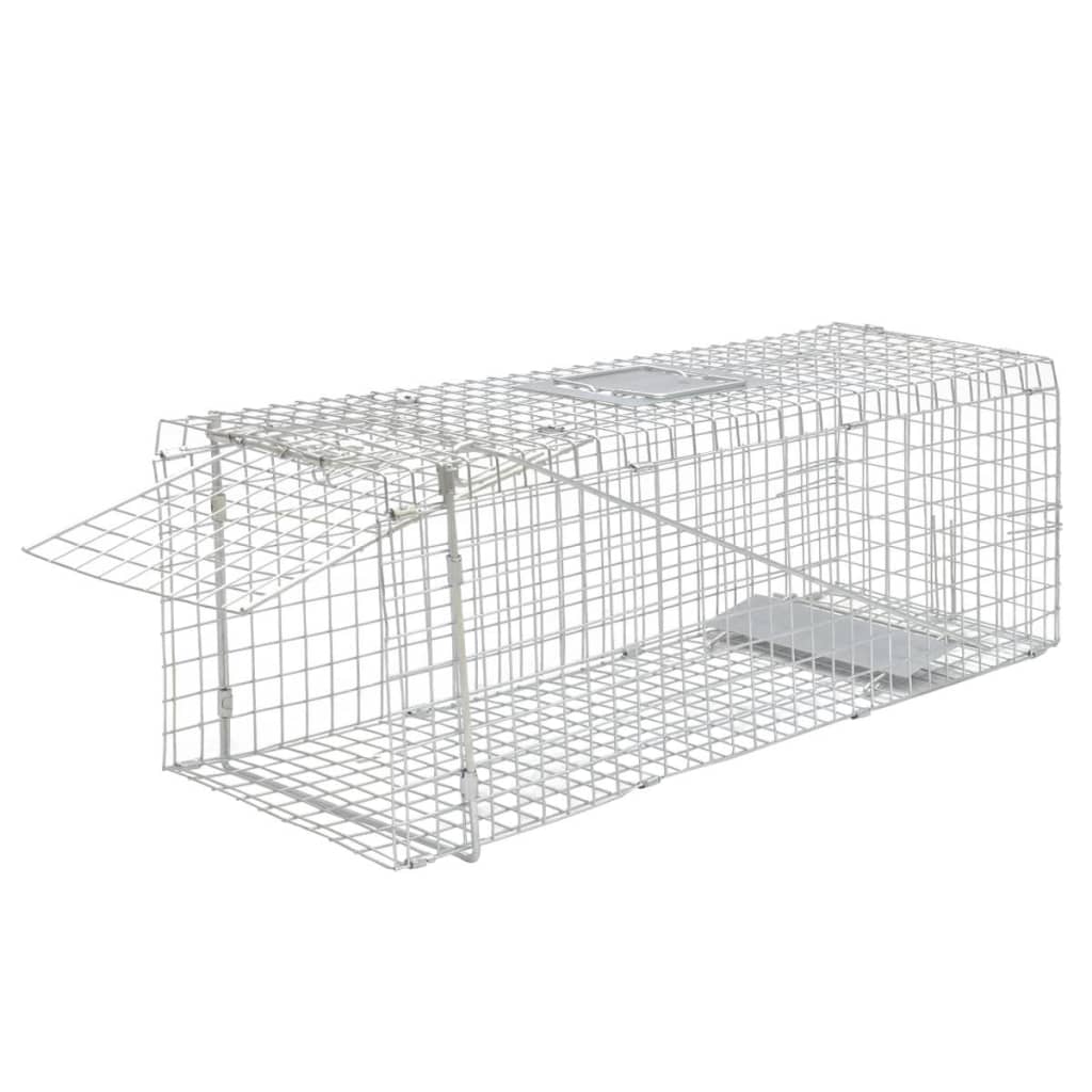 vidaXL Pozinkovaná past na živé živočichy 80 cm