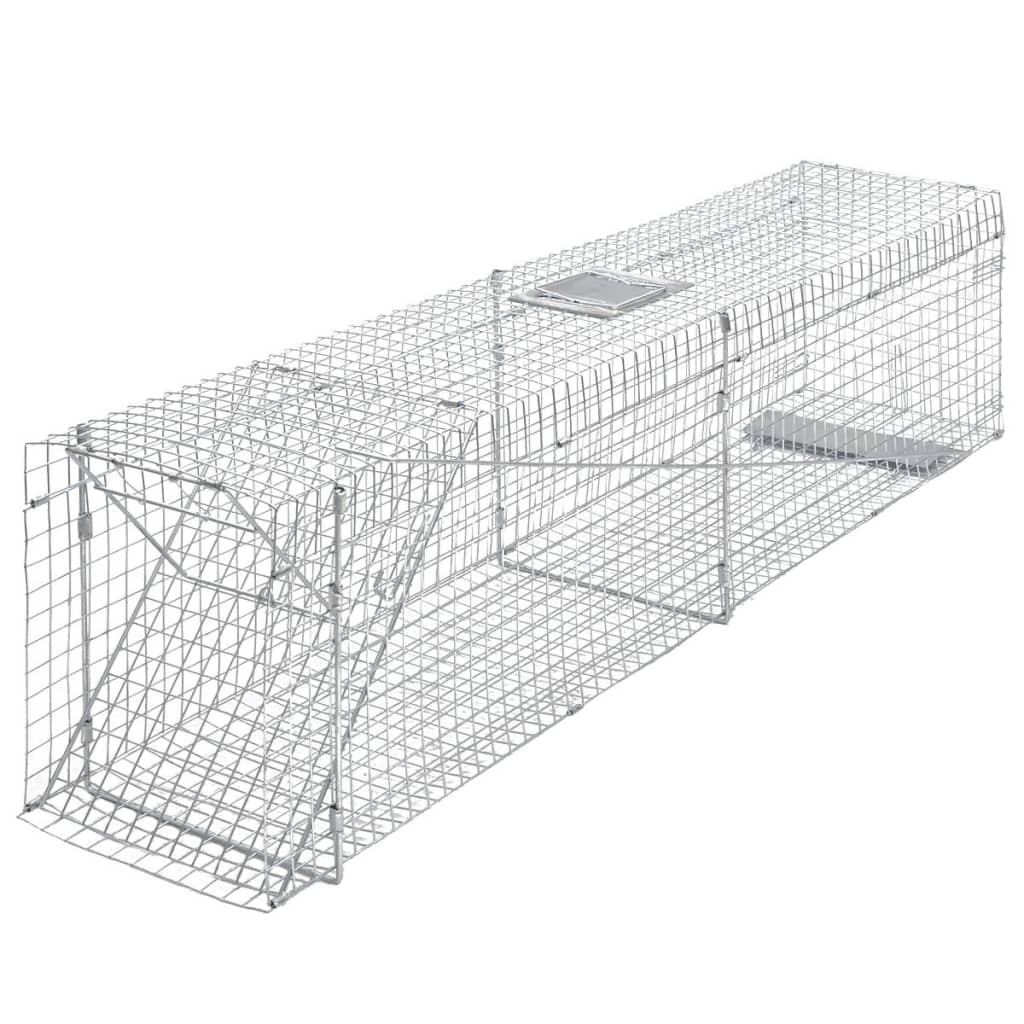 vidaXL Trampa para animales vivos 150 cm acero galvanizado