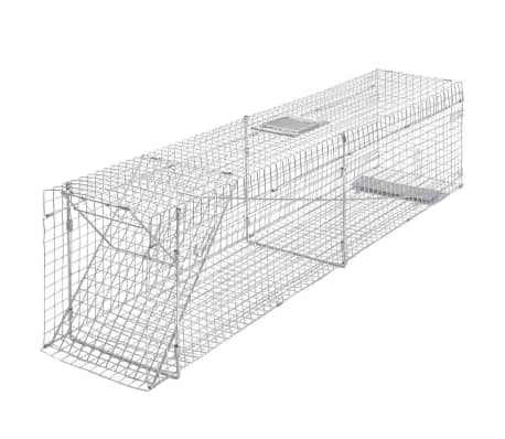 vidaXL Trampa para animales vivos 150 cm acero galvanizado