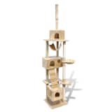 Cat Tree Scratching Post 87" - 94" 3 Condos Beige