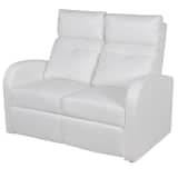 vidaXL Dubbele relaxfauteuil zonder middenleuning kunstleer wit
