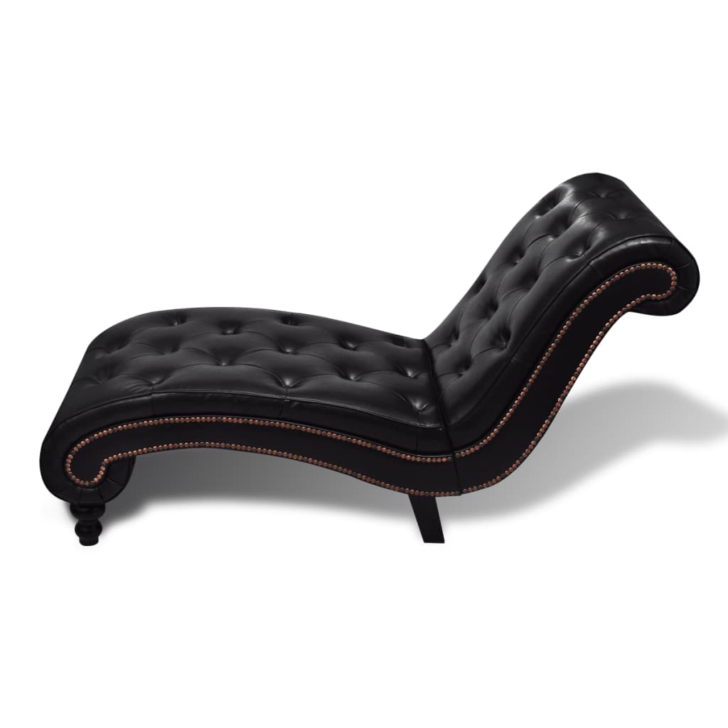 

vidaXL Chaise longue kunstleer bruin