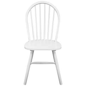 Jedilni stoli 4 kosi beli iz trdnega kavčukovca - slika 3