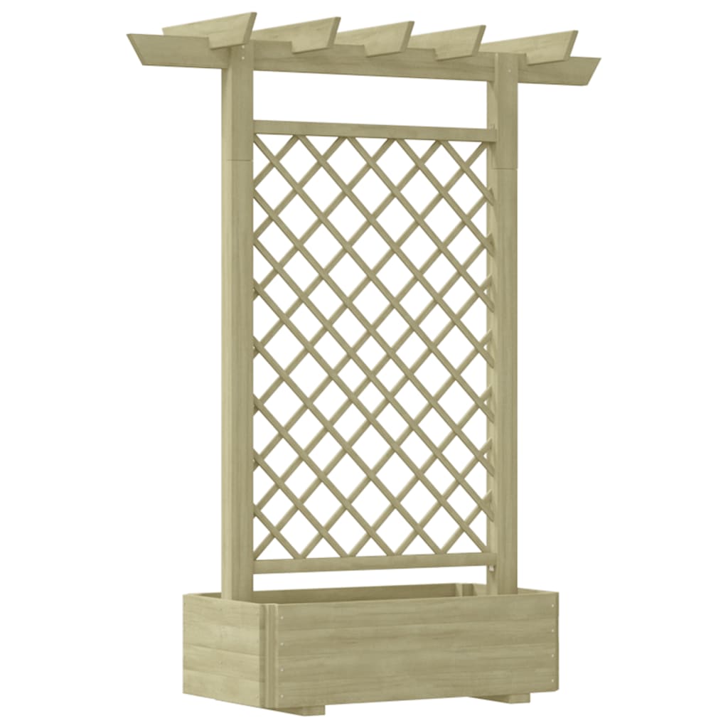 Zahradní pergola s truhlíkem 162 x 56 x 204 cm dřevo