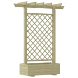 vidaXL Pérgola con jardinera 162x56x204 cm madera