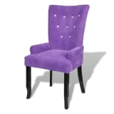 Luxury Armchair Velvet-coated Purple