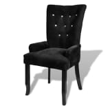 Luxury Armchair Velvet-coated Black