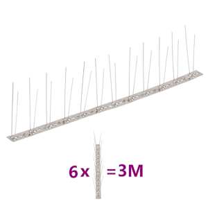 Jeklene bodice proti pticam in golobom 2-vrsti 6 kosov 3 m