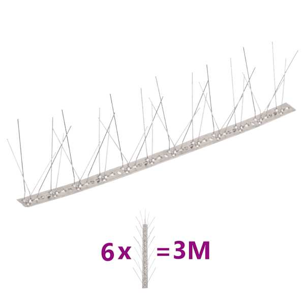 vidaXL 5-realine roostevabast terasest linnupiigid, 6 tk, 3 m