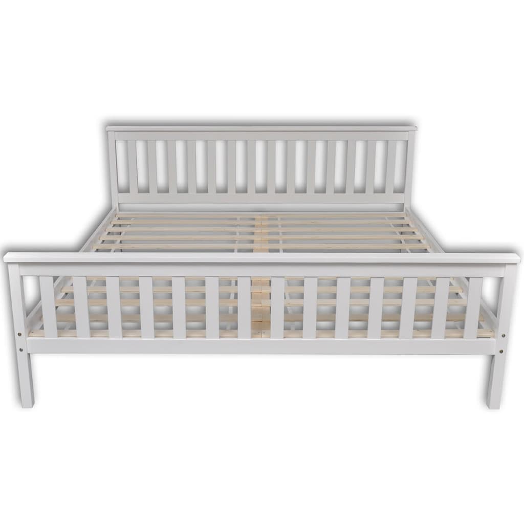 

vidaXL Bed met matras massief grenenhout wit 180x200 cm