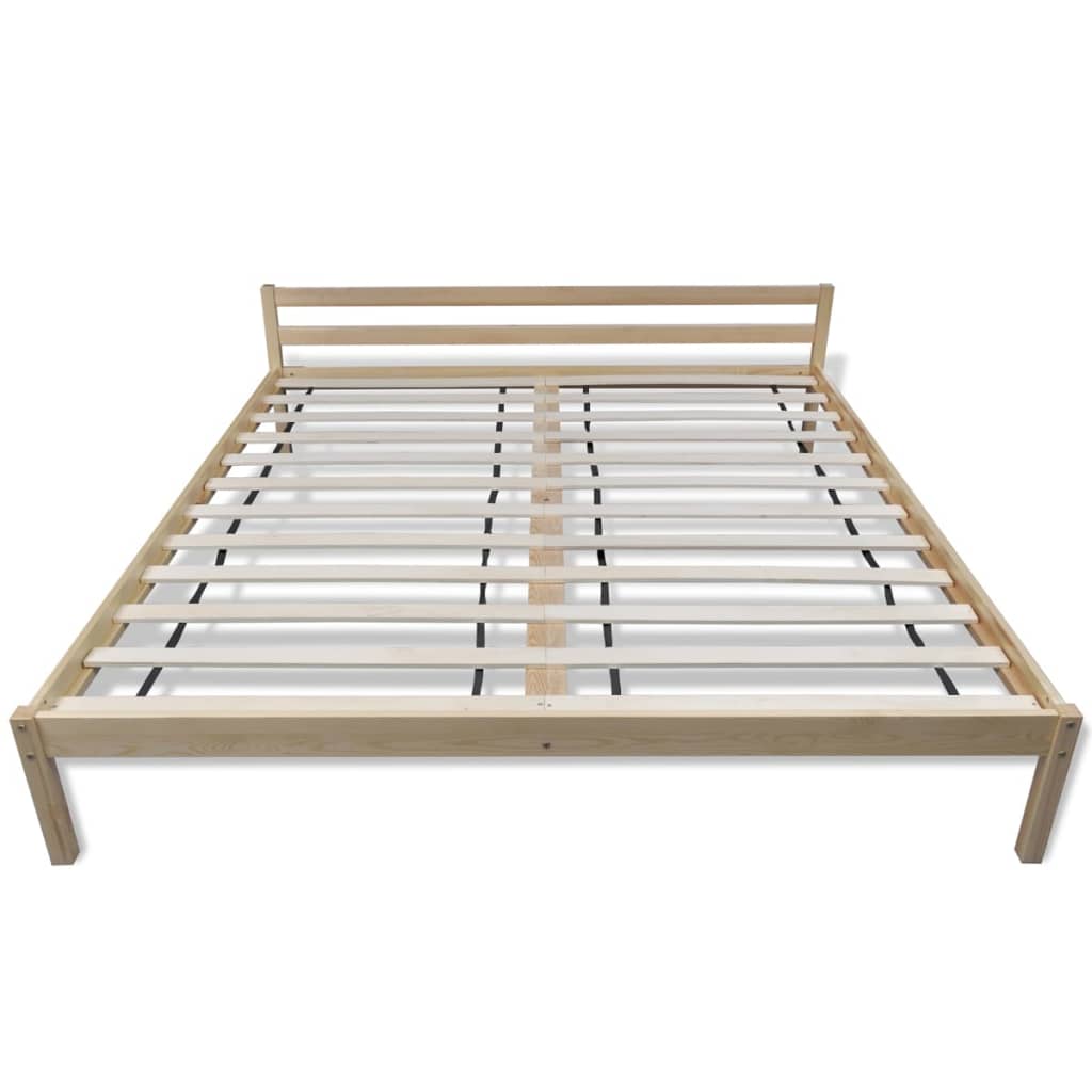 

vidaXL Bed met traagschuim matras massief grenenhout 180x200 cm