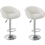 Set of 2 White Bar Stool Dallas