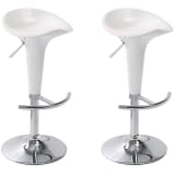 Set of 2 White Bar Stool Las Vegas