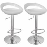 Set of 2 White Bar Stool Miami