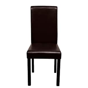 vidaXL Valgomojo kėdės, 6vnt., rudos, dirbtinė oda