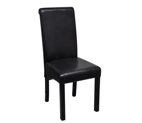 vidaXL Esszimmerstühle 6 Stk. Kunstleder Schwarz vidaXL Esszimmerstühle 6 Stk. Kunstleder Schwarz