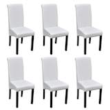 vidaXL Dining Chairs 6 pcs Artificial Leather White