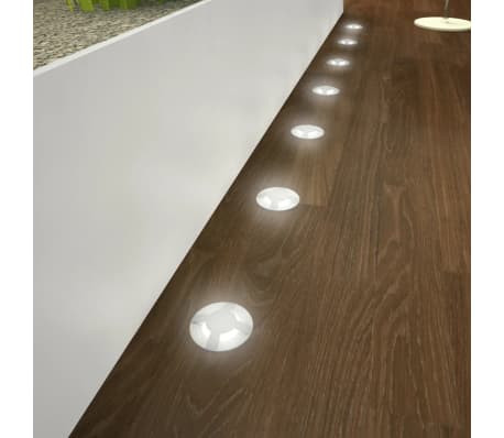 3 LED podlahové reflektory stříbrné