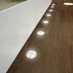 3 LED-Bodenspots Silber