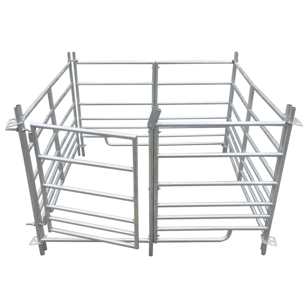 vidaXL Schaapskooi 4 panelen 137x137x92 cm gegalvaniseerd staal afbeelding