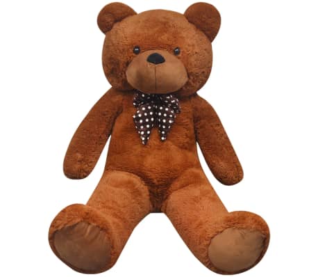 vidaXL Urso de peluche XXL 85 cm castanho