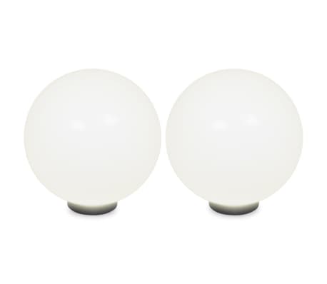 Set de 2 boules lumineuses extérieures 40 cm E27 en PMMA