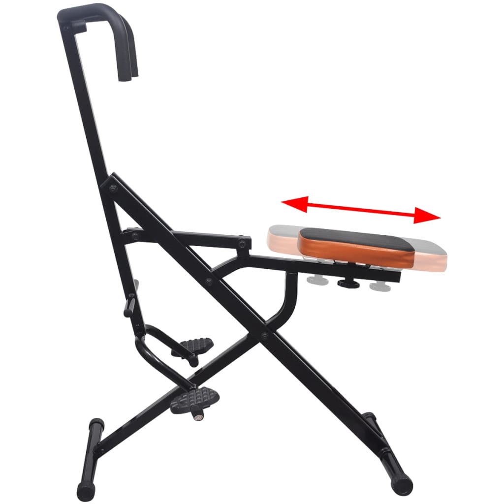 

vidaXL Paardrijtrainer inklapbaar zwart / oranje